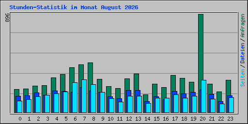 Stunden-Statistik im Monat August 2026