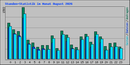 Stunden-Statistik im Monat August 2026